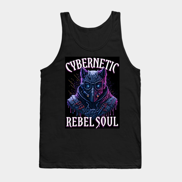 Cybernetic Rebel Soul Tank Top by QuirkyPrintShop